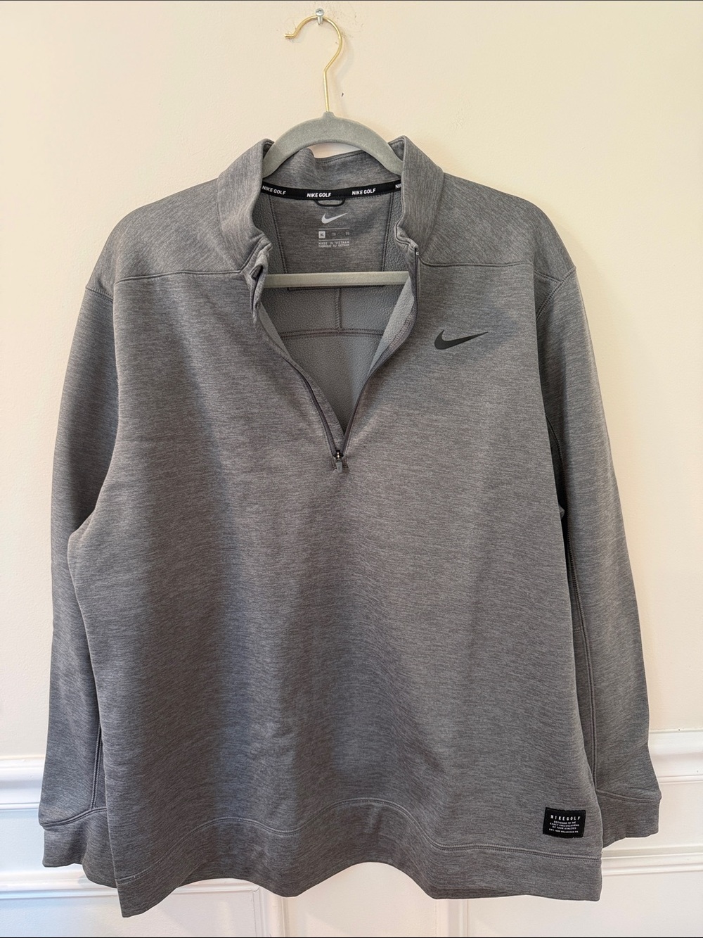 Nike Gray Quarter-Zip Golf Pullover